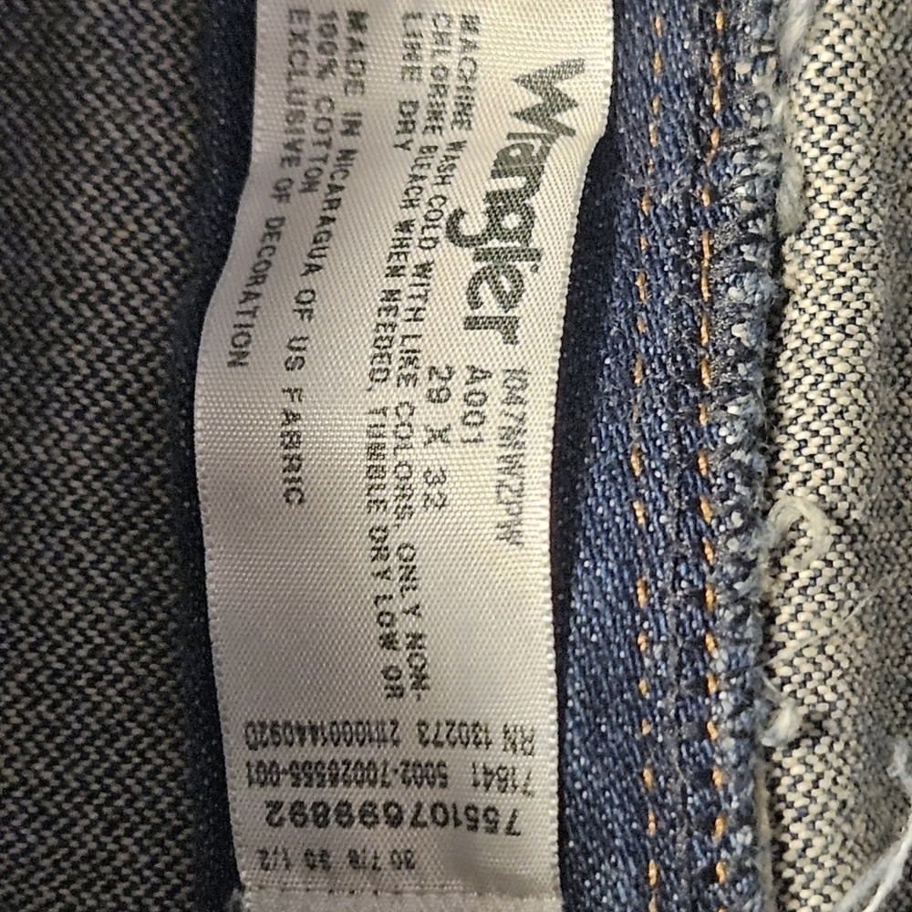 Wrangler Men’s APT Regular Fit Blue Jeans Straight Leg 29x32 - Picture 9 of 9